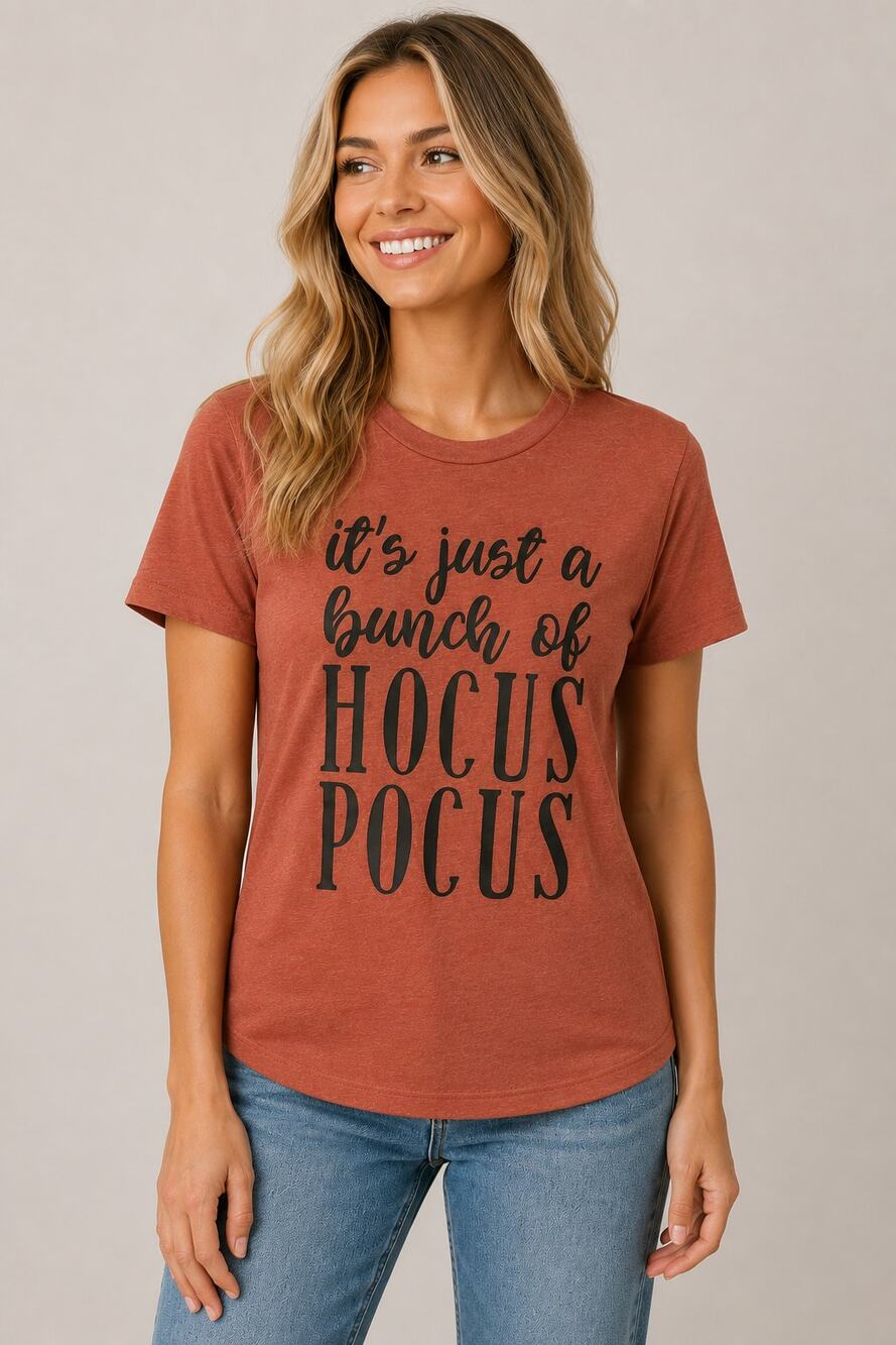 Hocus Pocus Halloween Graphic Tee Witchy Cottagecore Spooky Fall Vibes Small